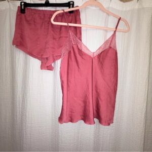 Victoria's Secret Pink Lace Trim Sleepwear Set M